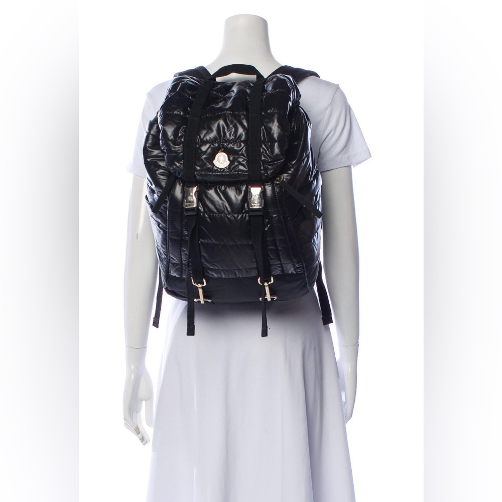Moncler Shiny Black Puffer Backpack - Picture 3 of 5